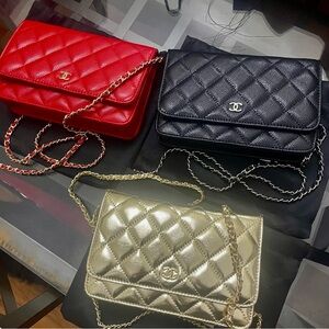 Chanel Crossbody Bags - Vibrant Red, Classic Black, Elegant Gold